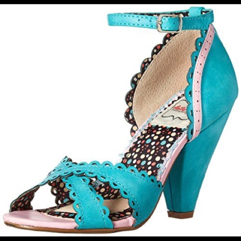Bettie Page Minny d’Orsay Blue Heels *New In Box*